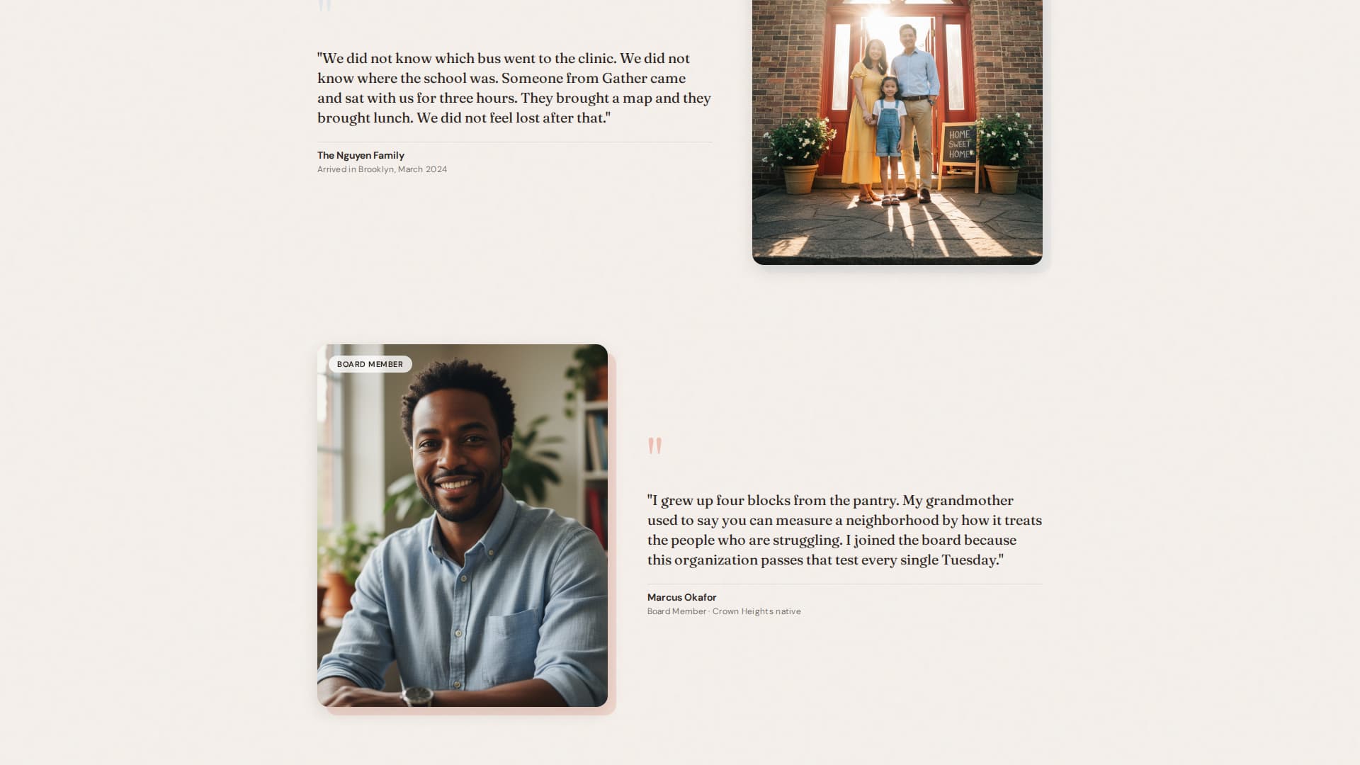 Gather - Heartfelt Community Landing Page Template