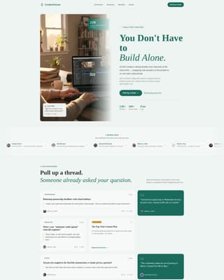 Creatorforum - Warm Community Landing Page Template