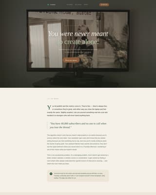 Commune - Restorative Creators Landing Page Template