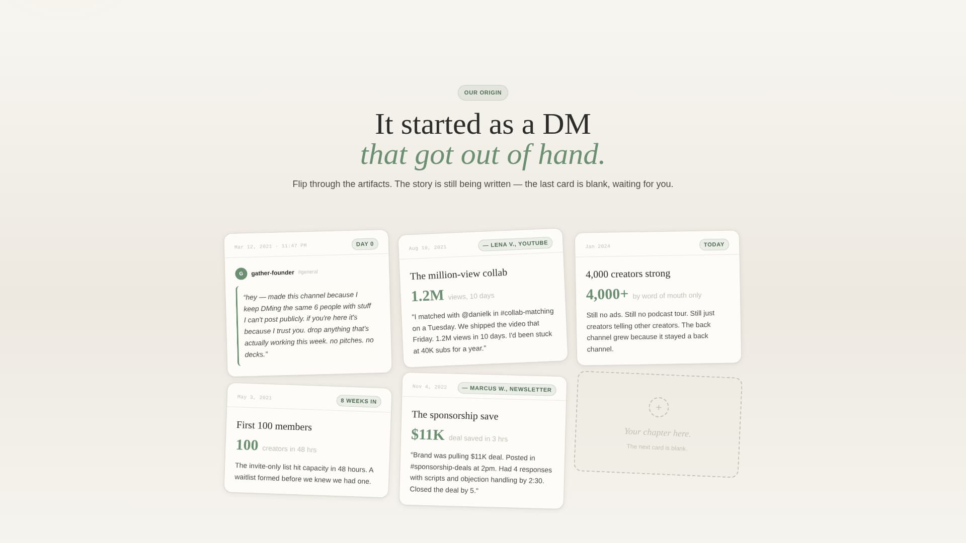 Gather - Thriving Creators Landing Page Template