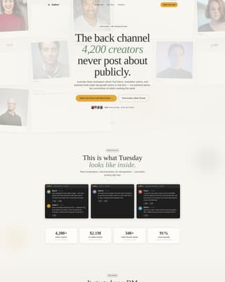 Gather - Thriving Creators Landing Page Template