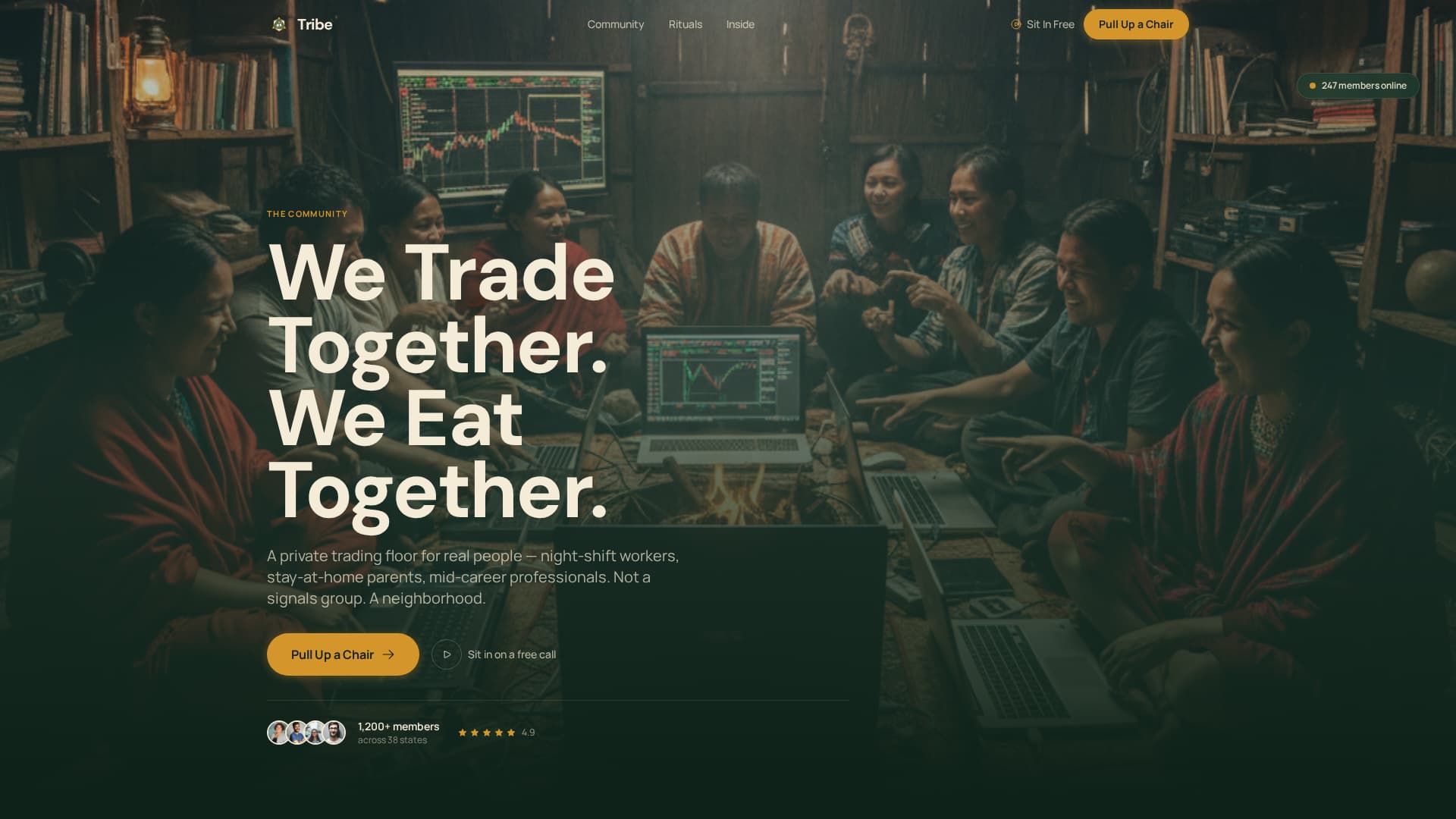 Tribe - Grounded Traders Landing Page Template