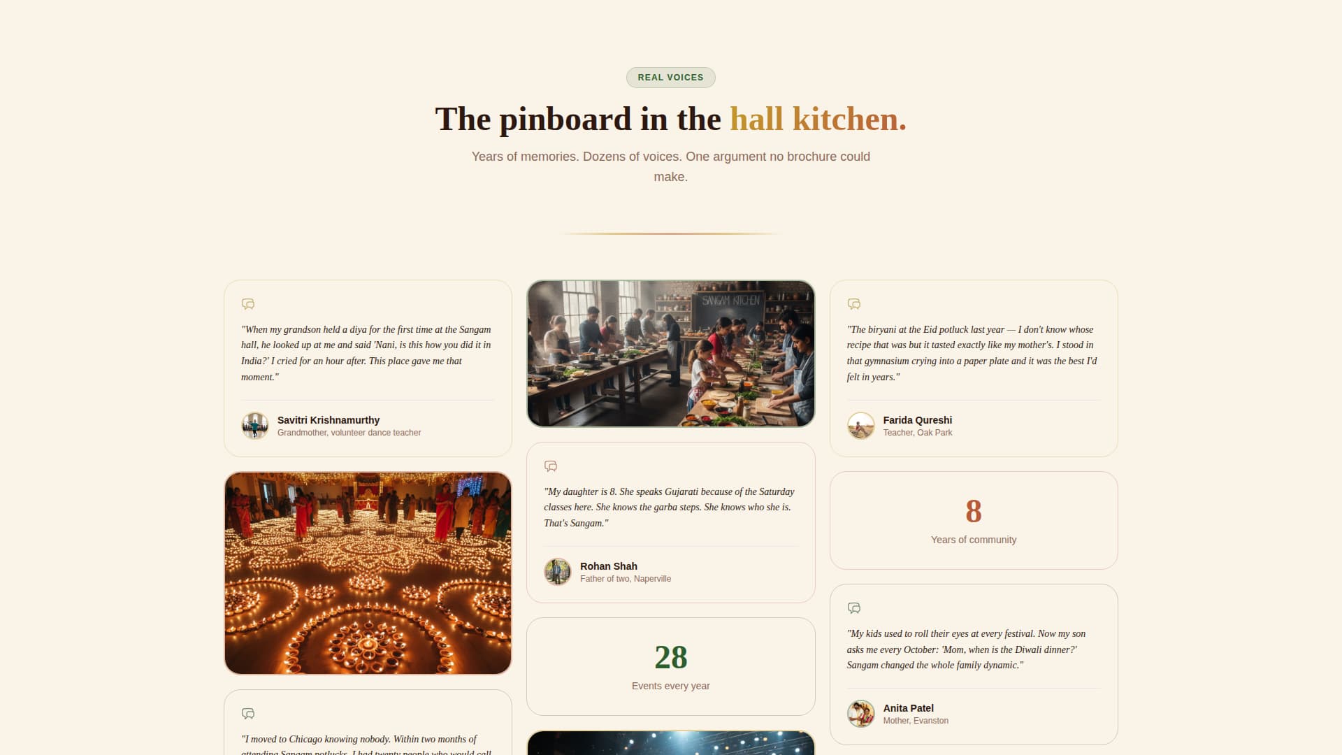Sangam - Vibrant Diaspora Landing Page Template