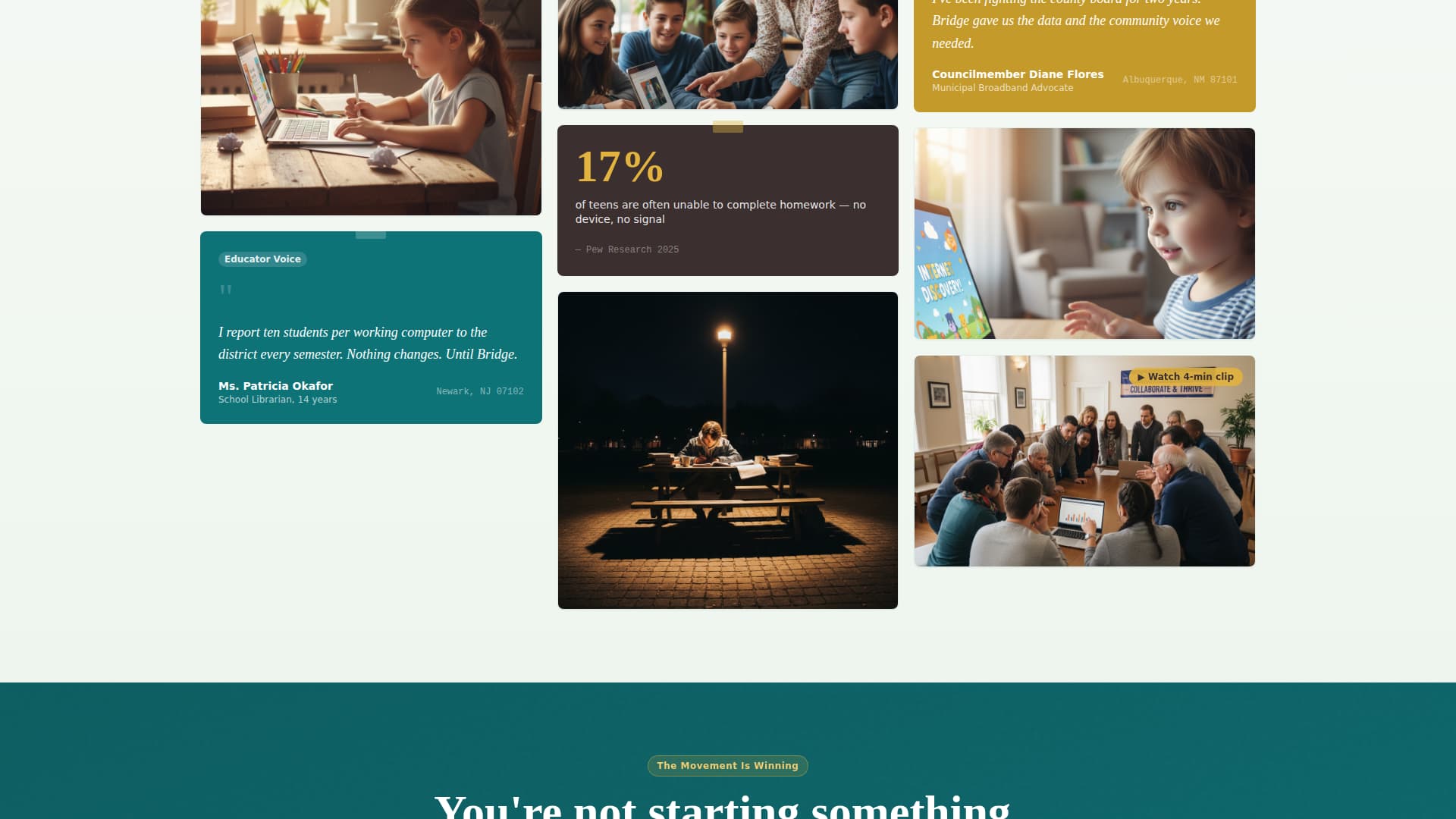 Bridge - Powerful Advocacy Landing Page Template