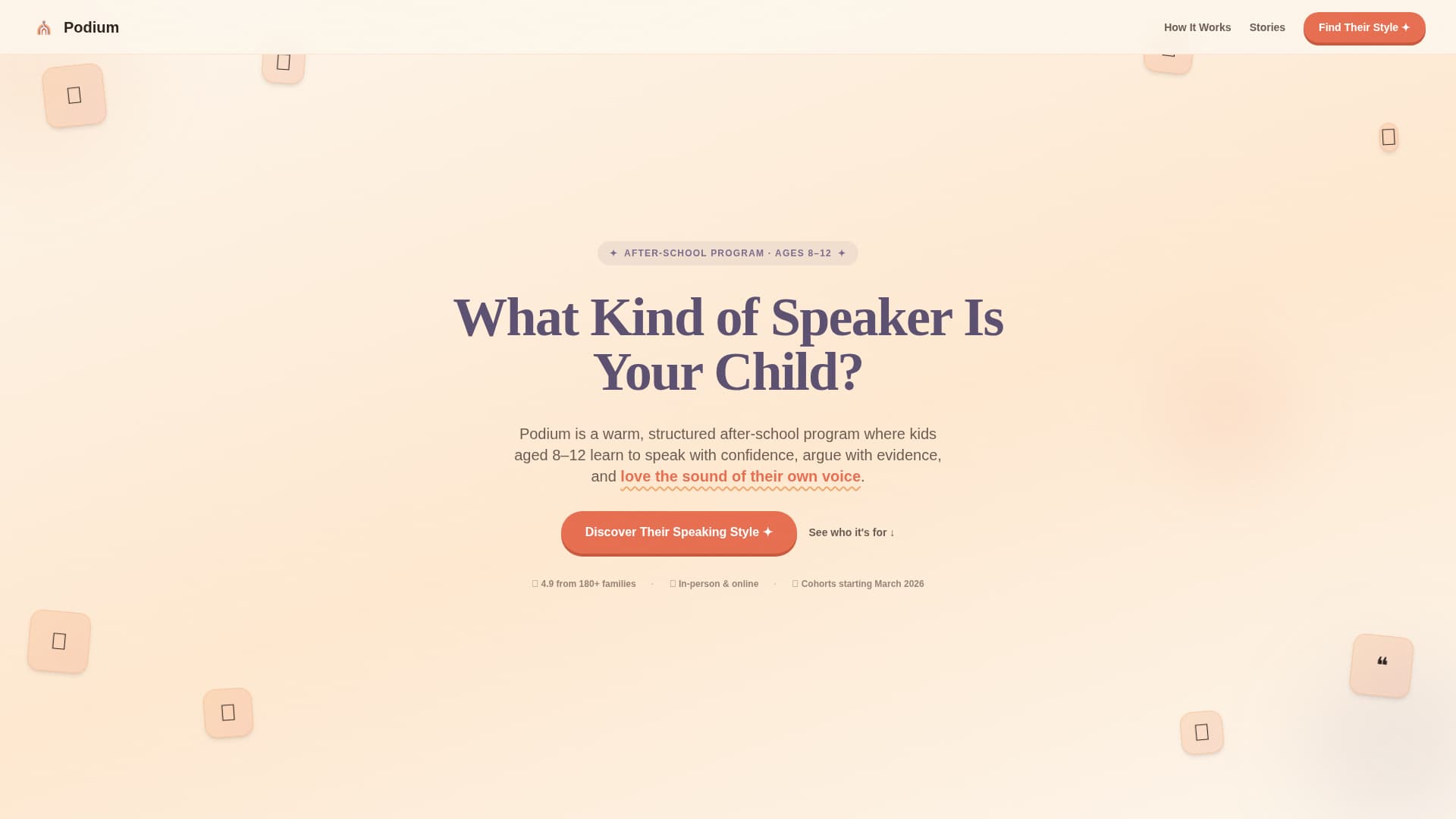 Podium - Inspiring Debate Landing Page Template