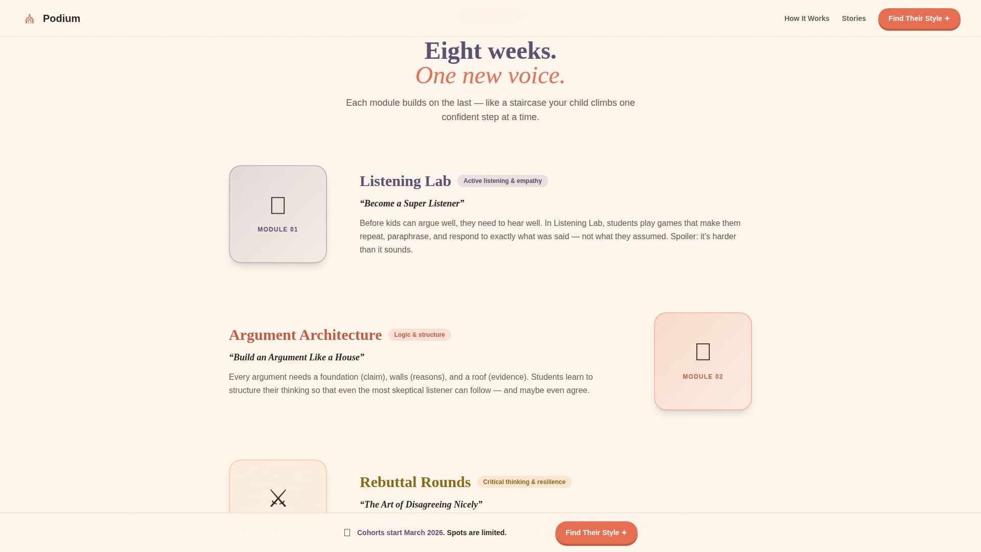 Podium - Inspiring Debate Landing Page Template