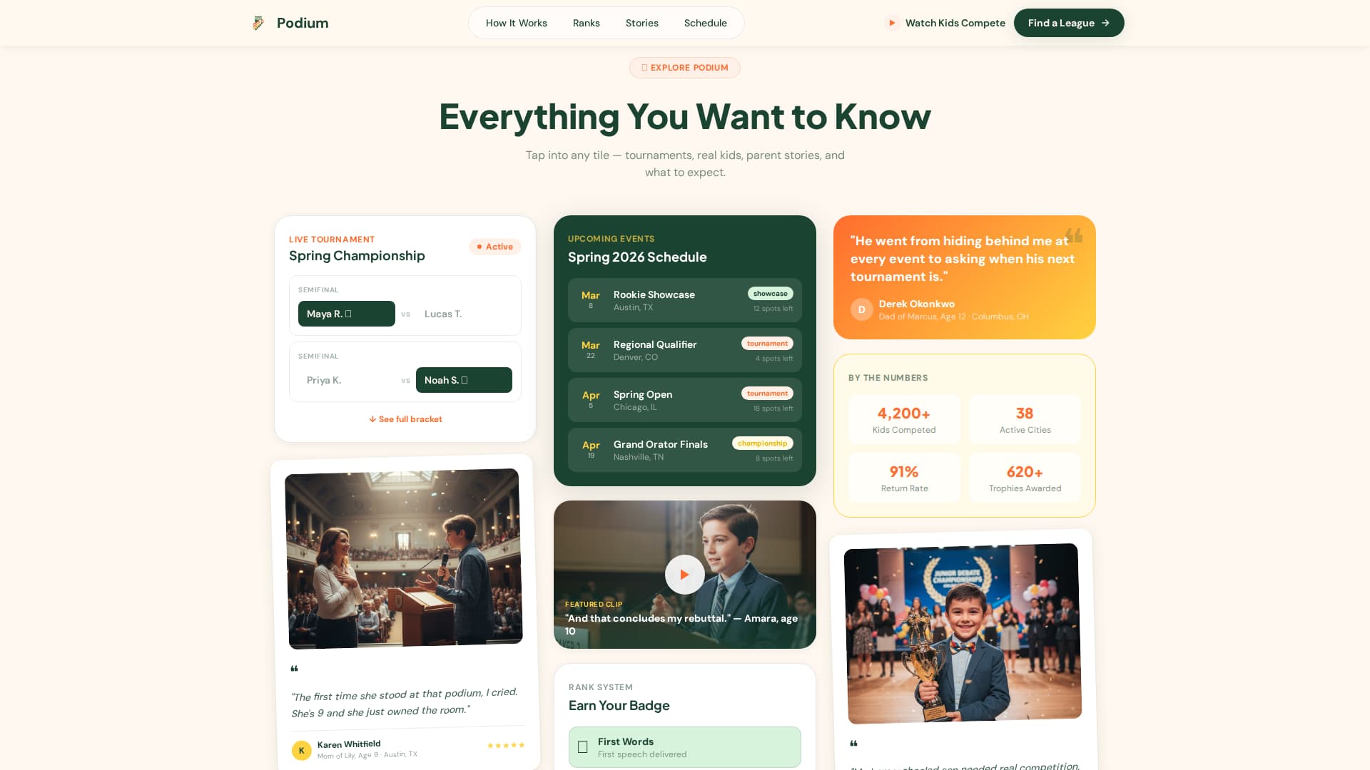 Podium - Dynamic Kidsdebate Landing Page Template