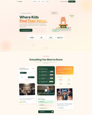 Podium - Dynamic Kidsdebate Landing Page Template
