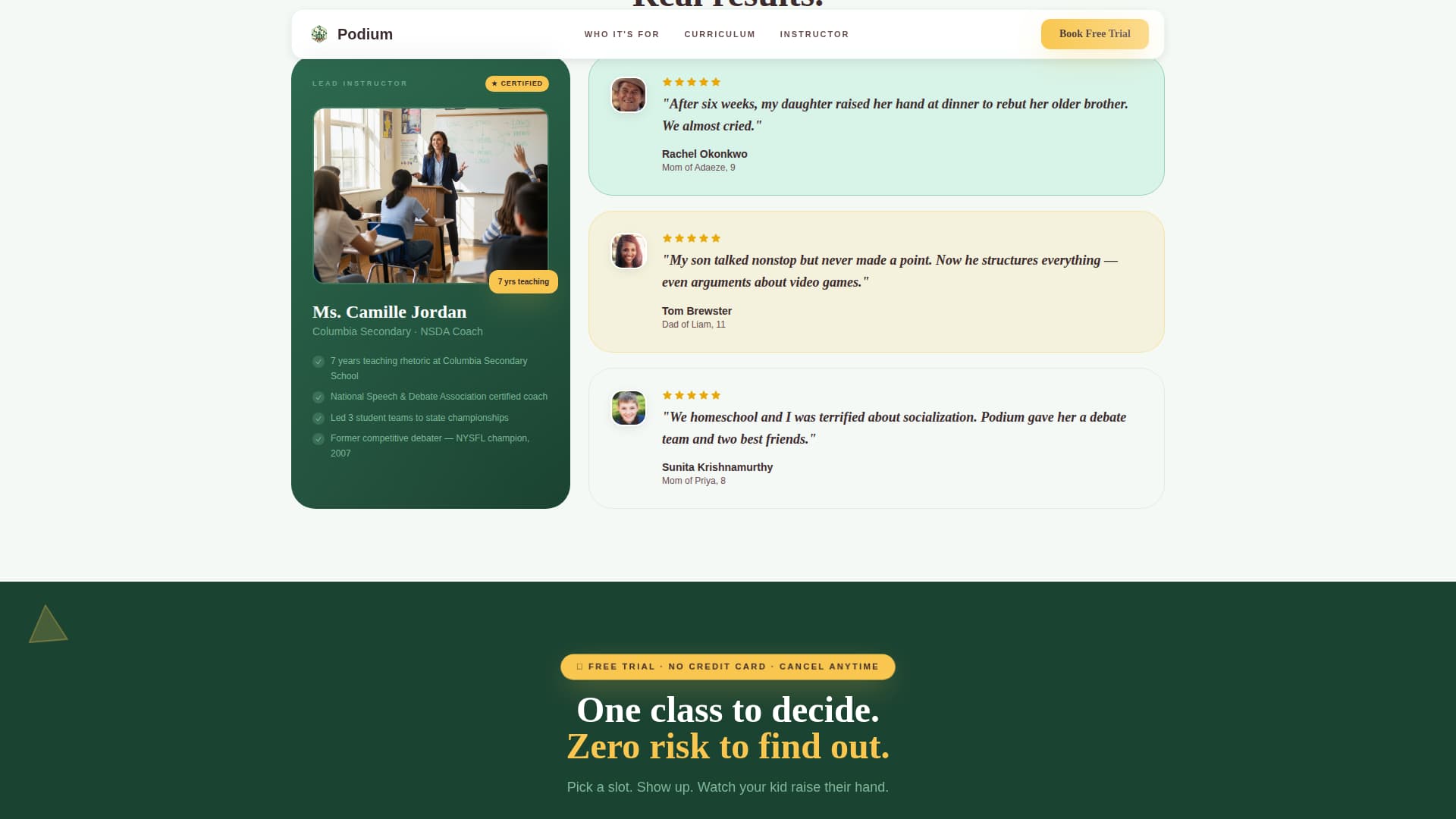 Podium - Engaging Debate Landing Page Template