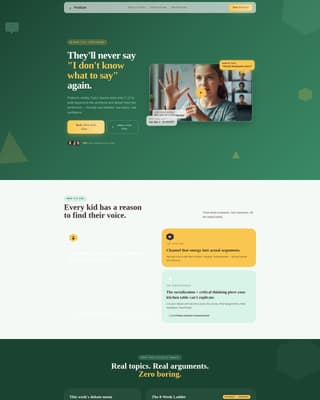 Podium - Engaging Debate Landing Page Template