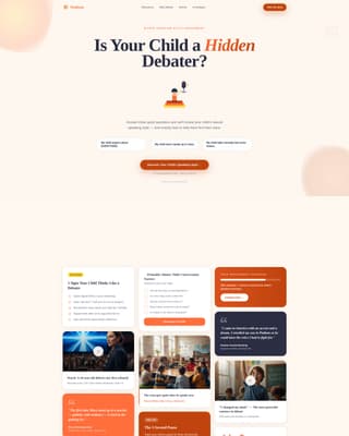 Podium - Empowering Debate Landing Page Template