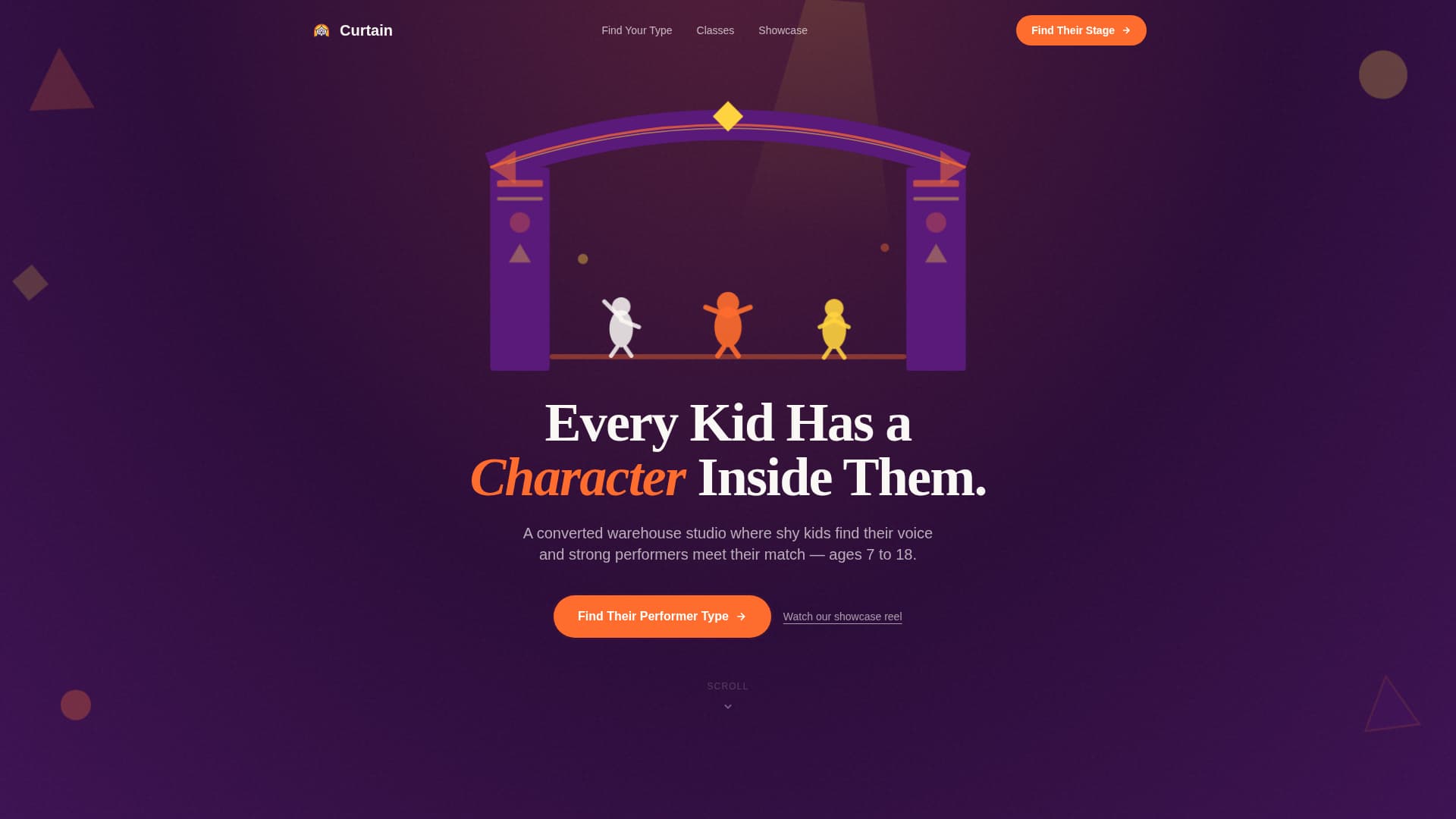 Curtain - Playful Theater Landing Page Template