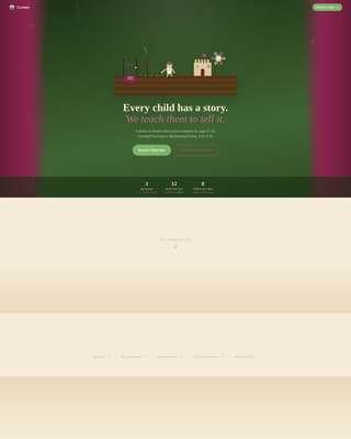 Curtain — Immersive Performing Arts Landing Page Template