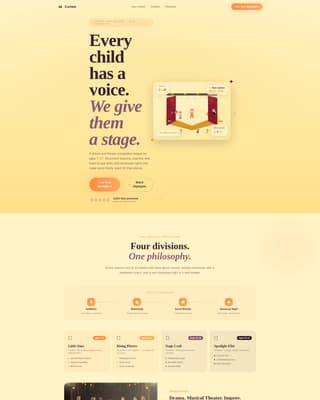 Curtain - Inspiring Theater Landing Page Template