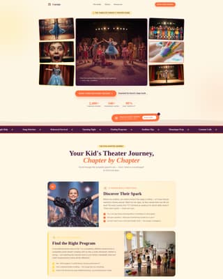 Curtain — Interactive Theatrical Production Landing Page Template