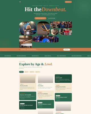 Rhythm - Playful Drums Landing Page Template