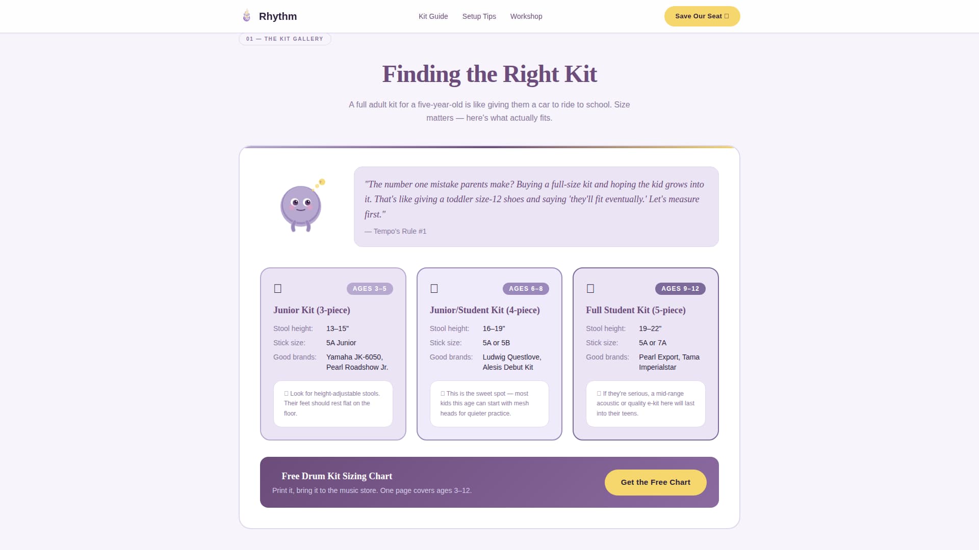 Rhythm - Joyful Drumming Landing Page Template