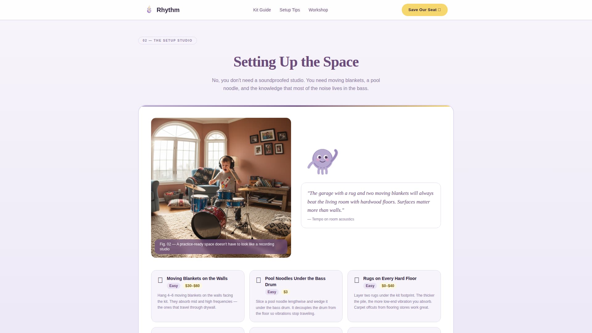 Rhythm - Joyful Drumming Landing Page Template