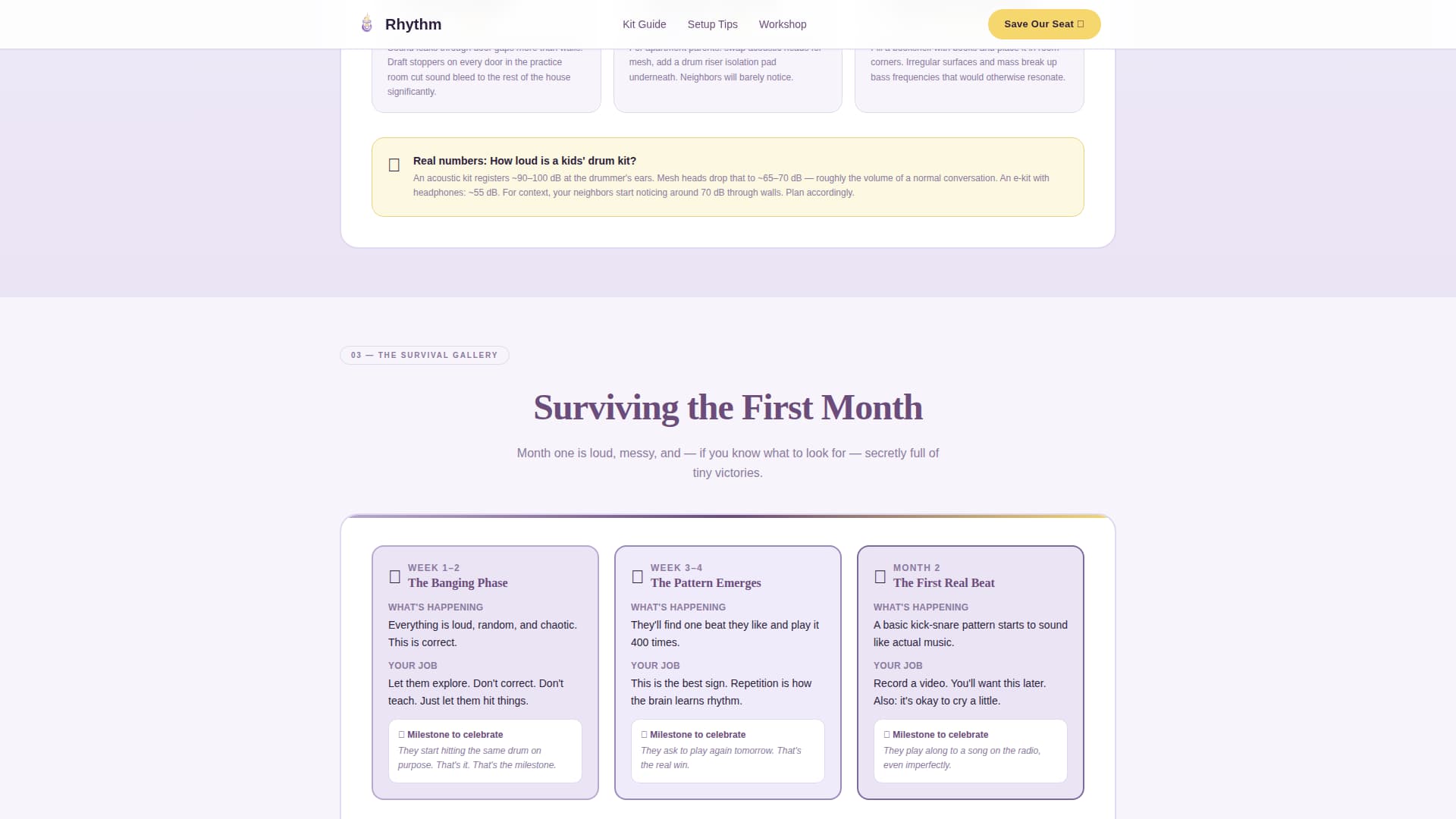 Rhythm - Joyful Drumming Landing Page Template
