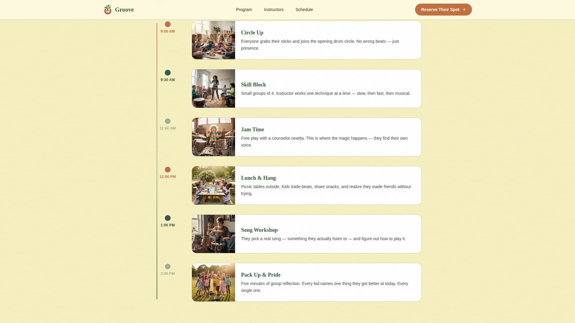 Groove - Vibrant Drumming Landing Page Template