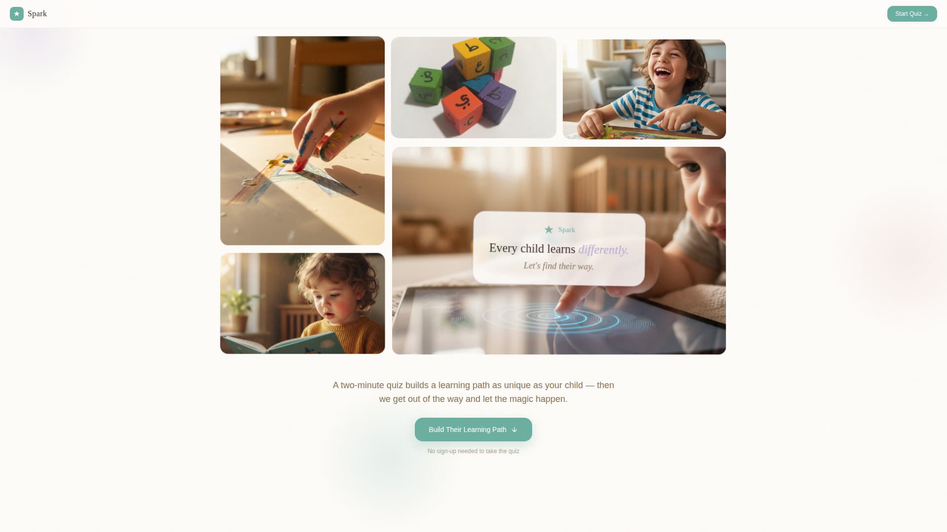Spark - Playful Educational Landing Page Template