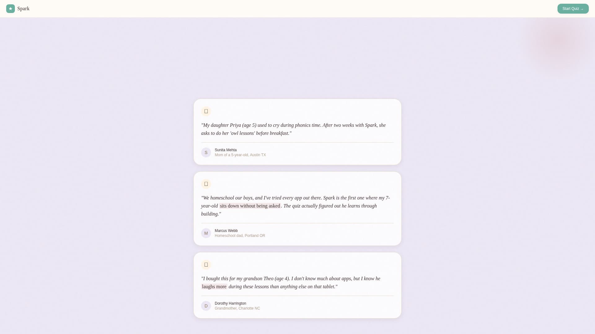 Spark - Playful Educational Landing Page Template