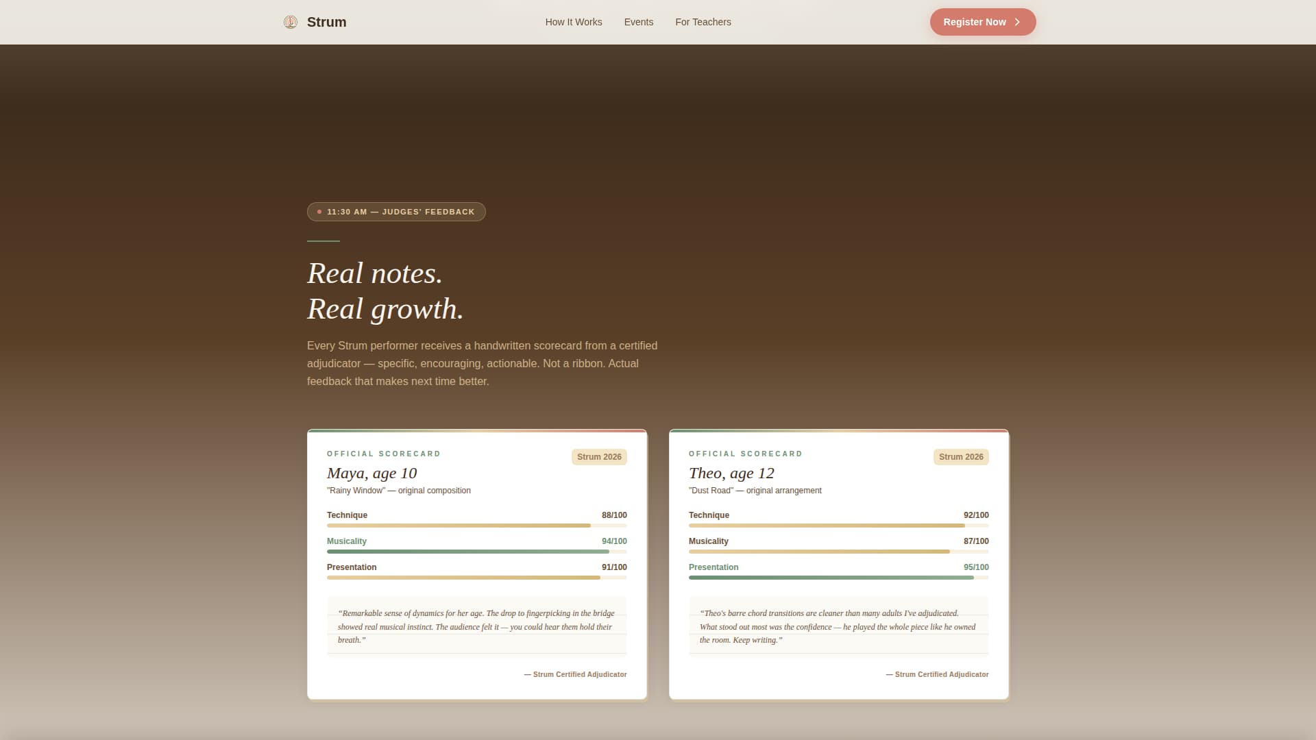 Strum — Engaging Music Education Kids Landing Page Template