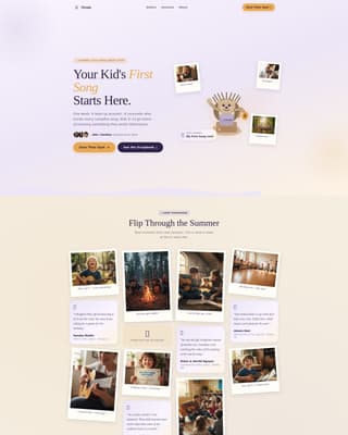 Strum - Enchanting Kidsguitar Landing Page Template