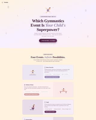 Tumble - Delightful Gymnastics Landing Page Template
