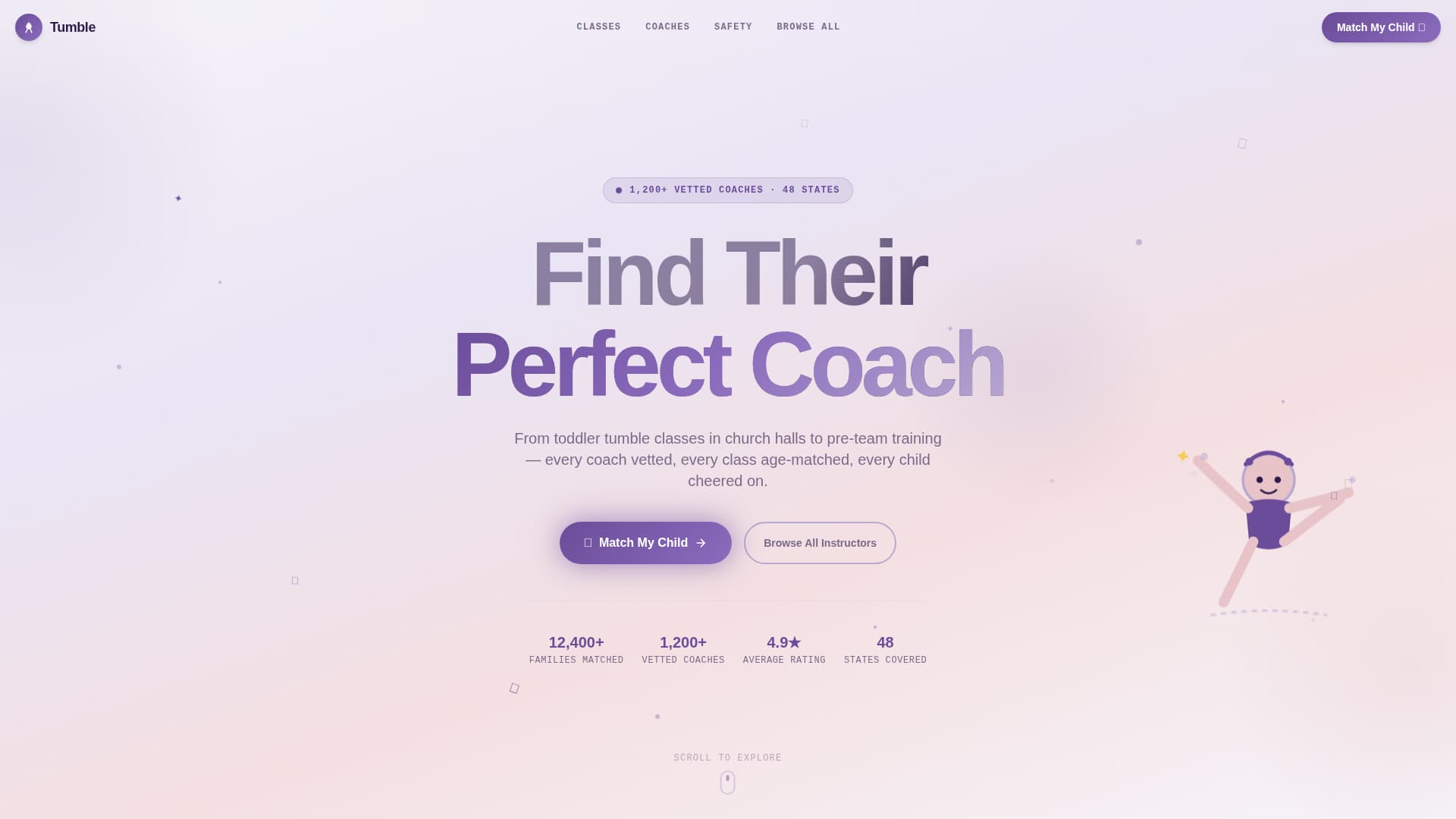 Tumble - Trusted Gymnastics Landing Page Template