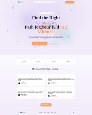 Tumble - Playful Gymnastics Landing Page Template