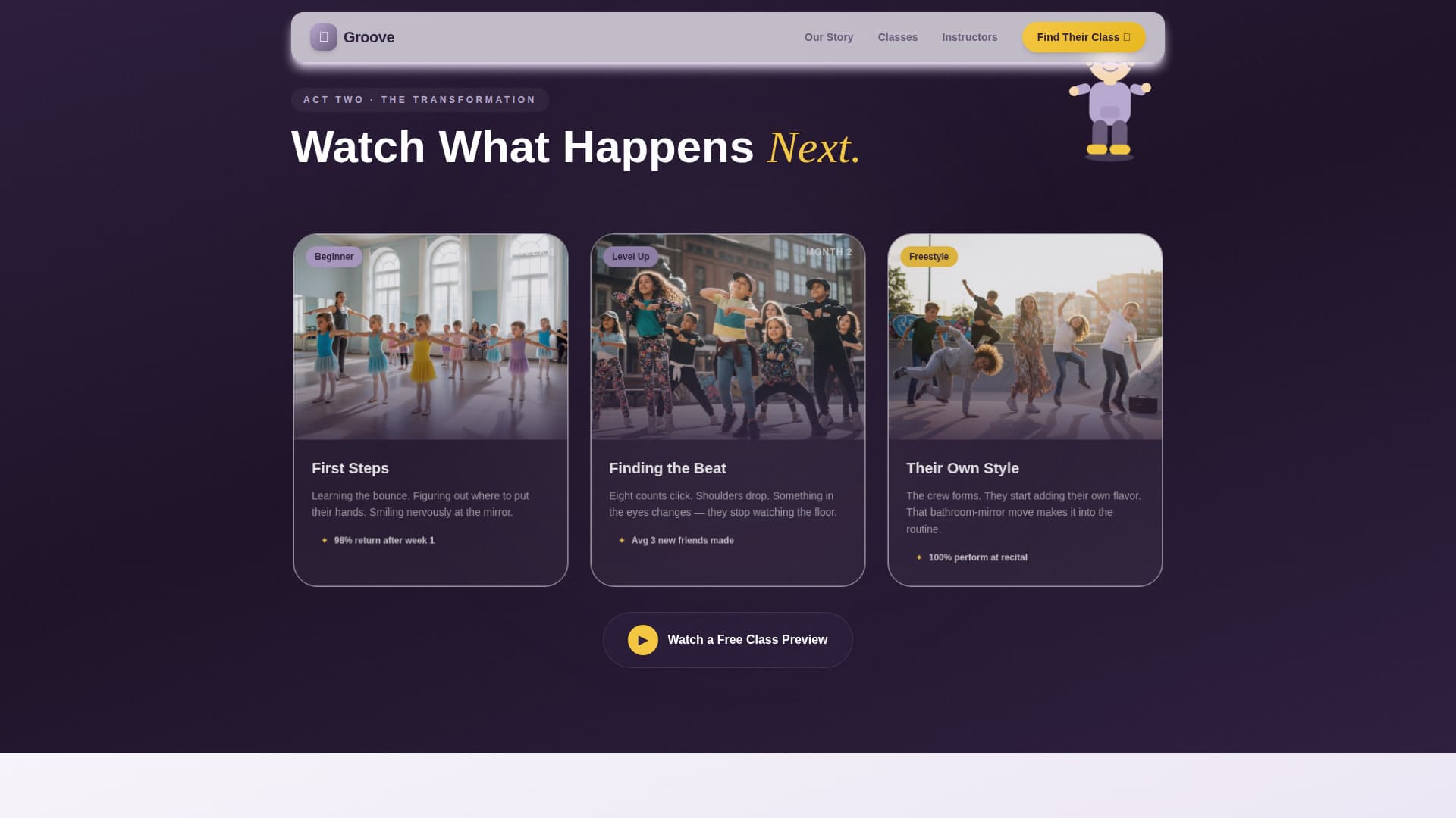 Groove - Empowering Dance Landing Page Template