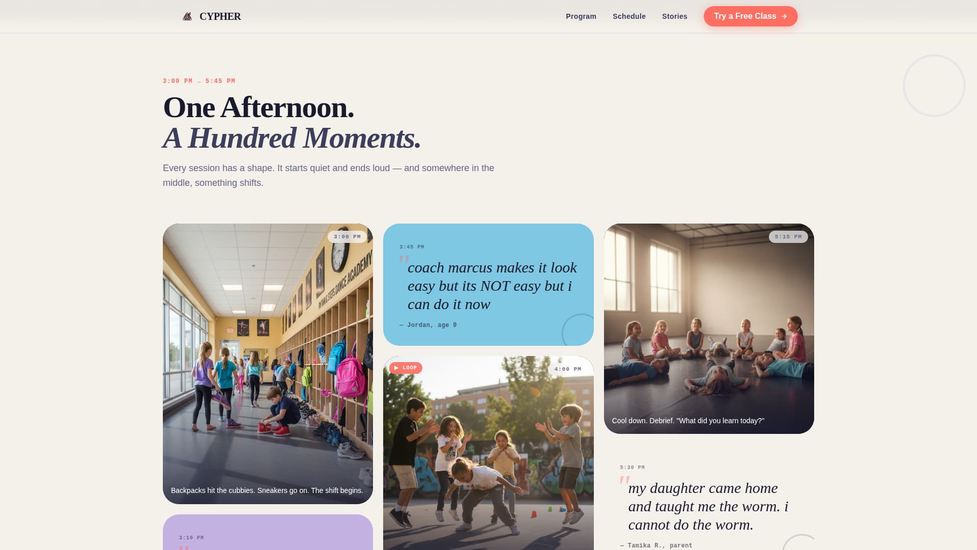 Cypher - Energetic Dance Landing Page Template