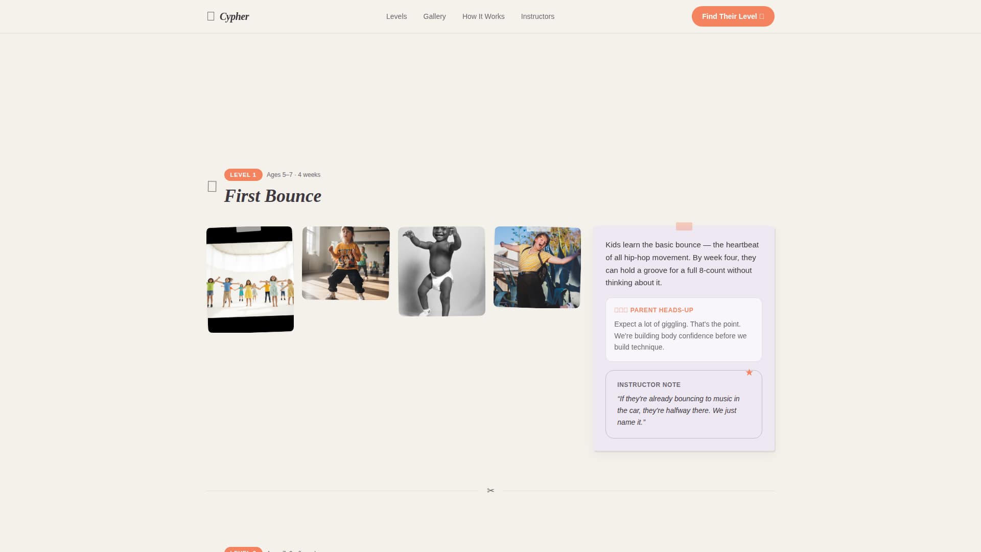 Cypher - Dynamic Kidsdance Landing Page Template