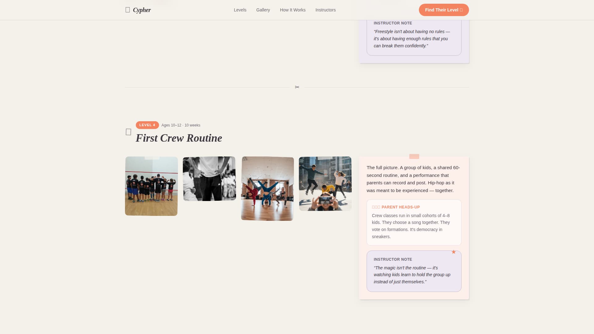 Cypher - Dynamic Kidsdance Landing Page Template