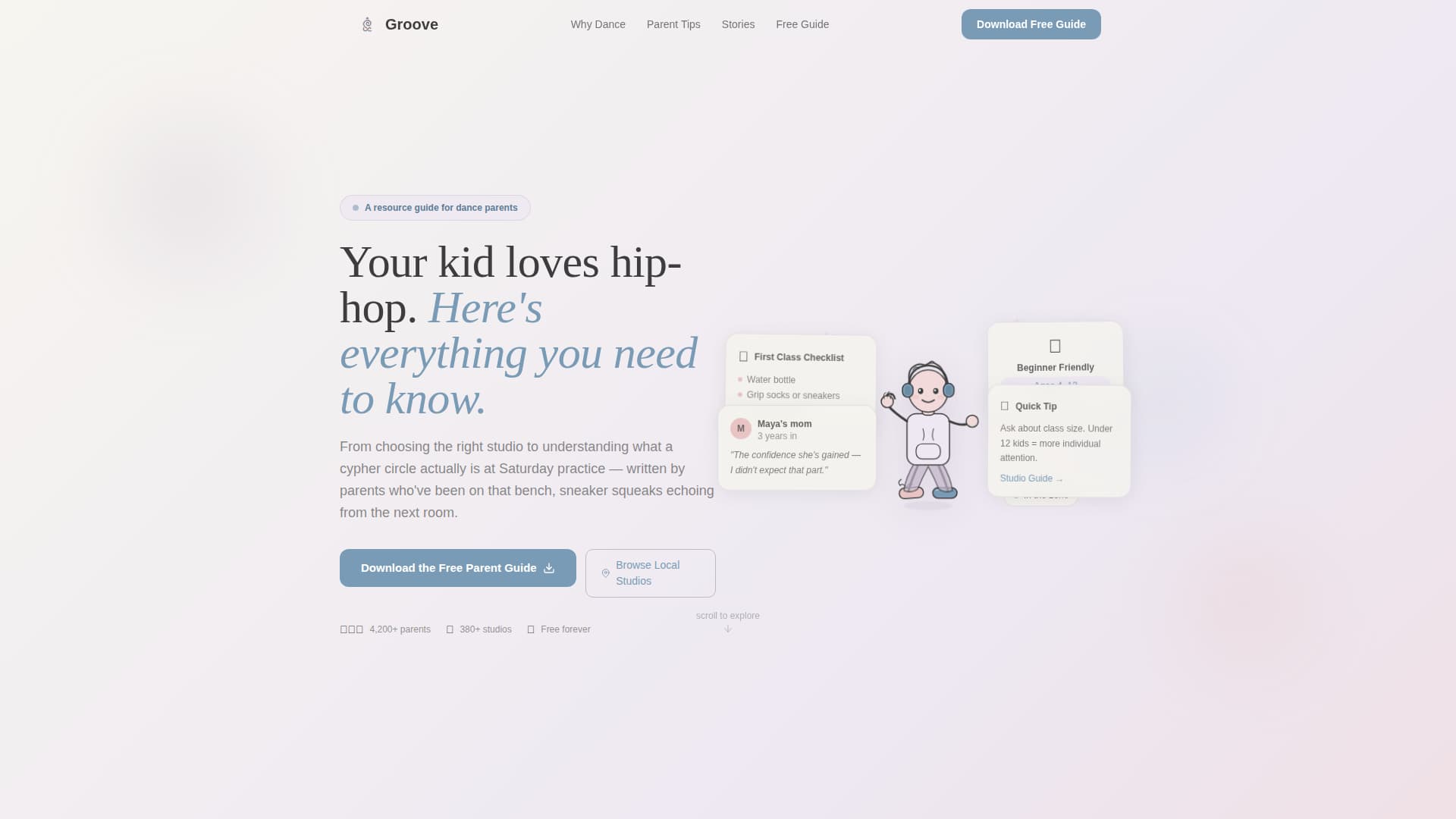 Groove - Nurturing Hip-Hop Landing Page Template