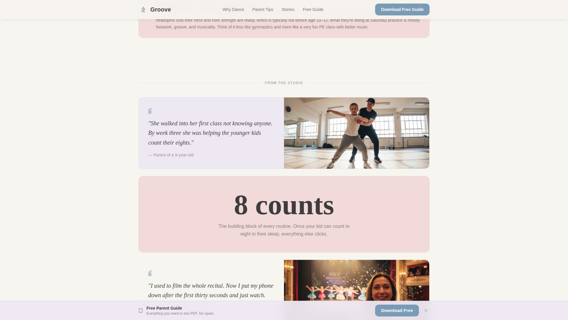 Groove - Nurturing Hip-Hop Landing Page Template