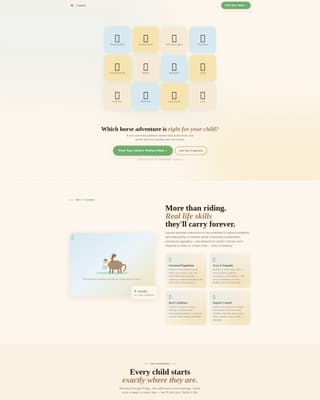 Canter - Nurturing Horseback Landing Page Template