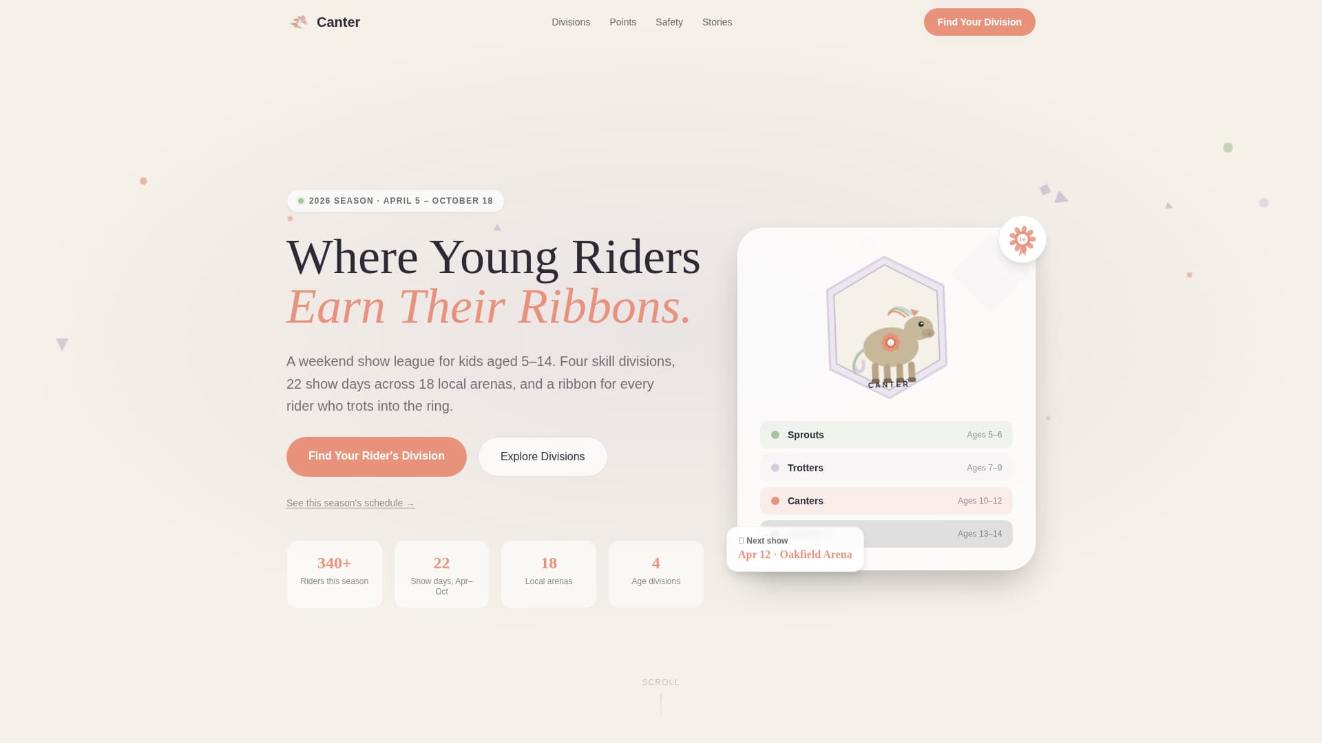 Canter - Joyful Equestrian Landing Page Template