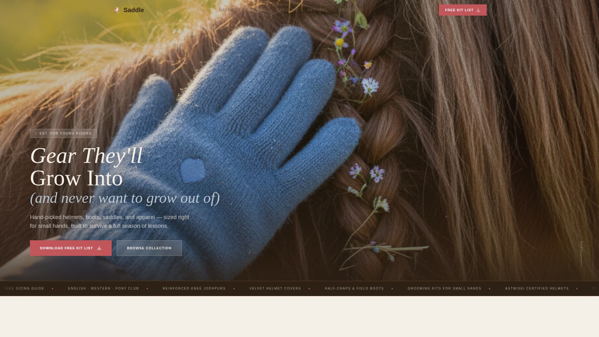 Saddle - Charming Equestrian Landing Page Template