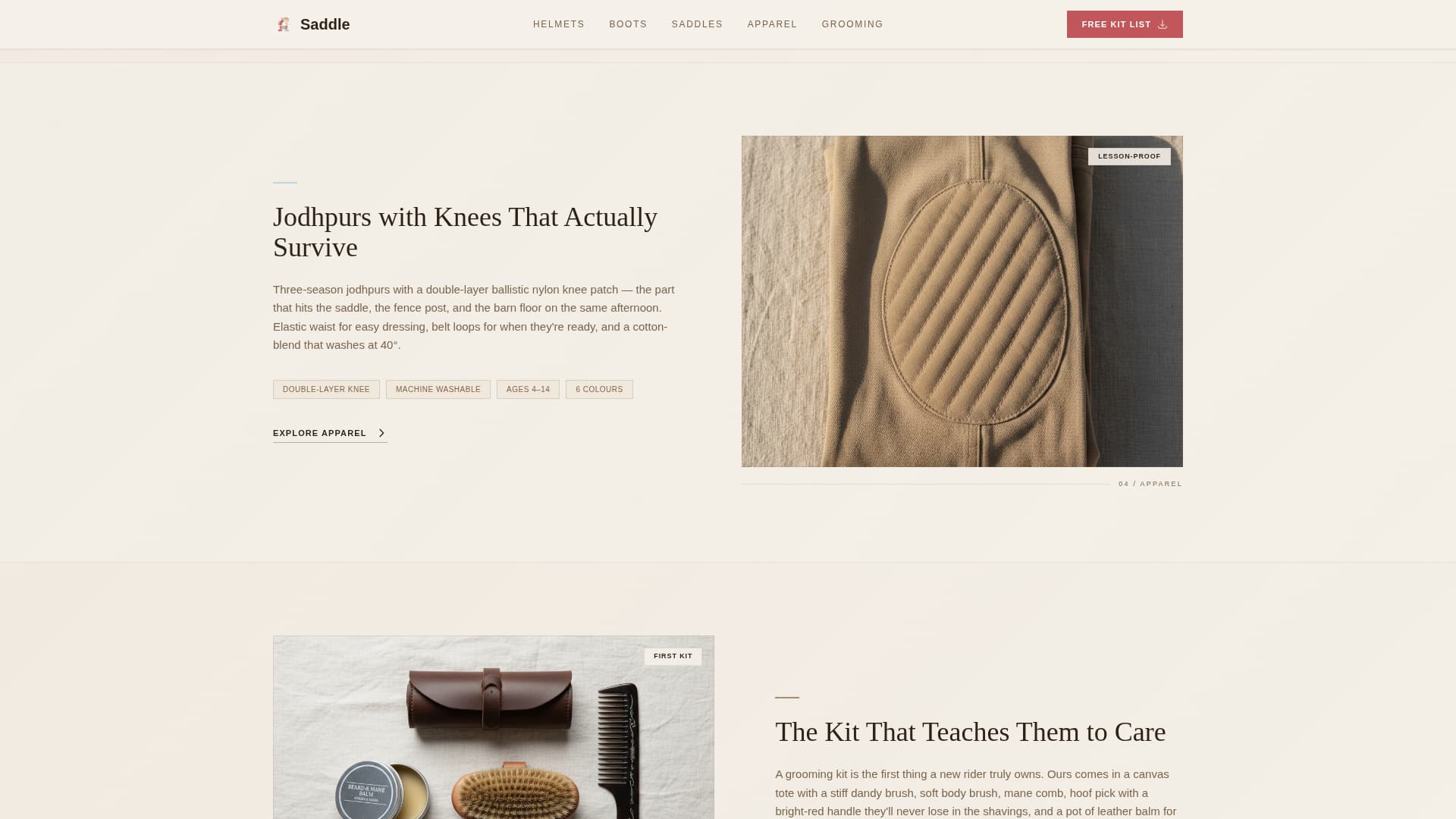 Saddle - Charming Equestrian Landing Page Template