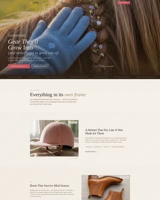 Saddle - Charming Equestrian Landing Page Template