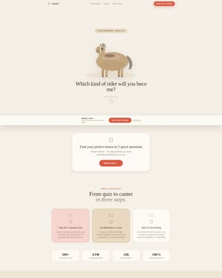 Canter - Enchanting Equestrian Landing Page Template