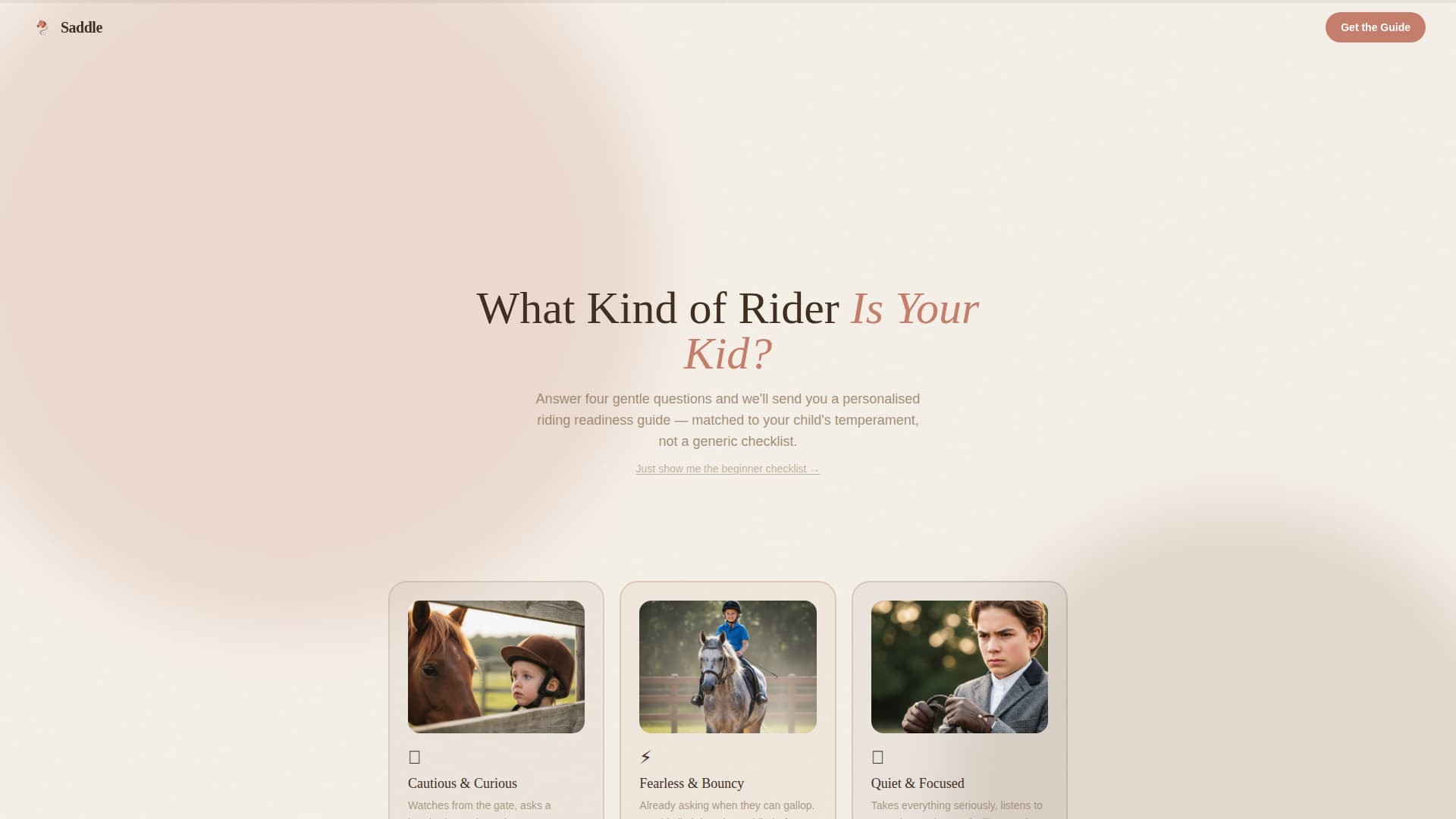 Saddle - Trusted Equestrian Landing Page Template
