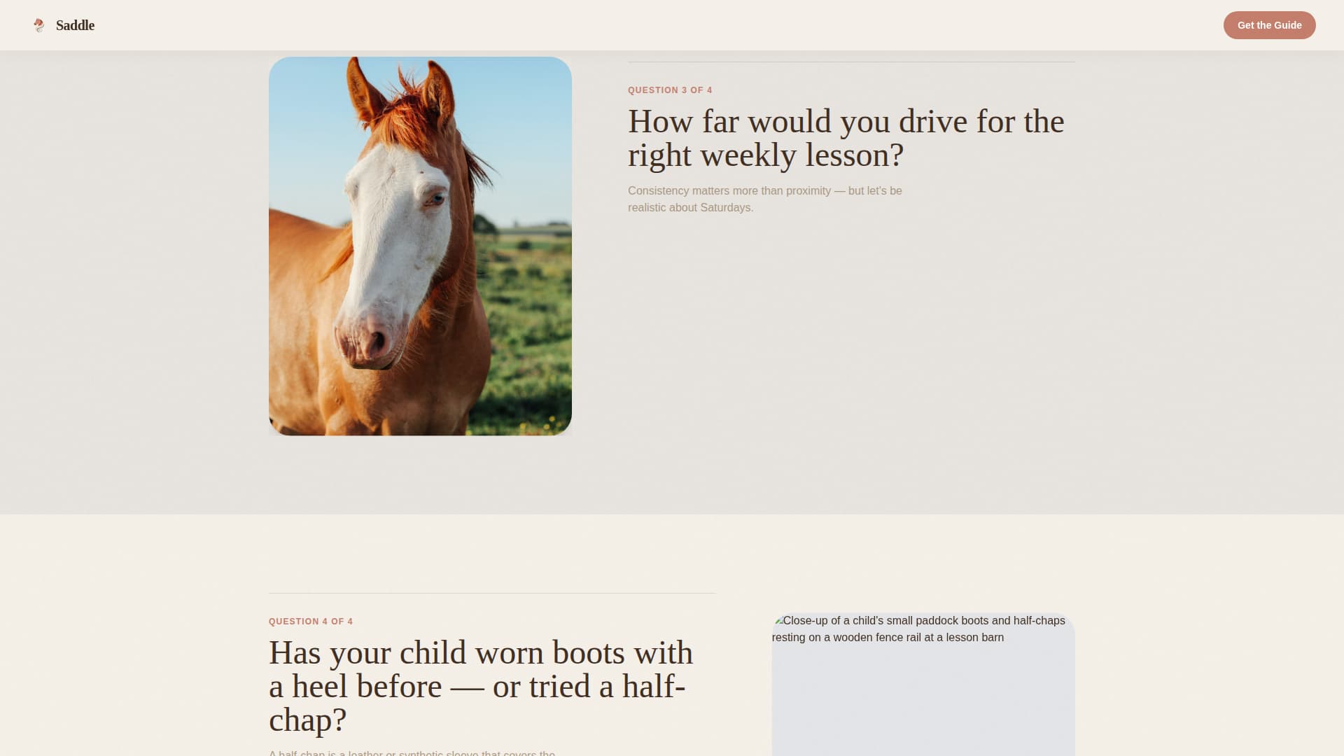 Saddle - Trusted Equestrian Landing Page Template