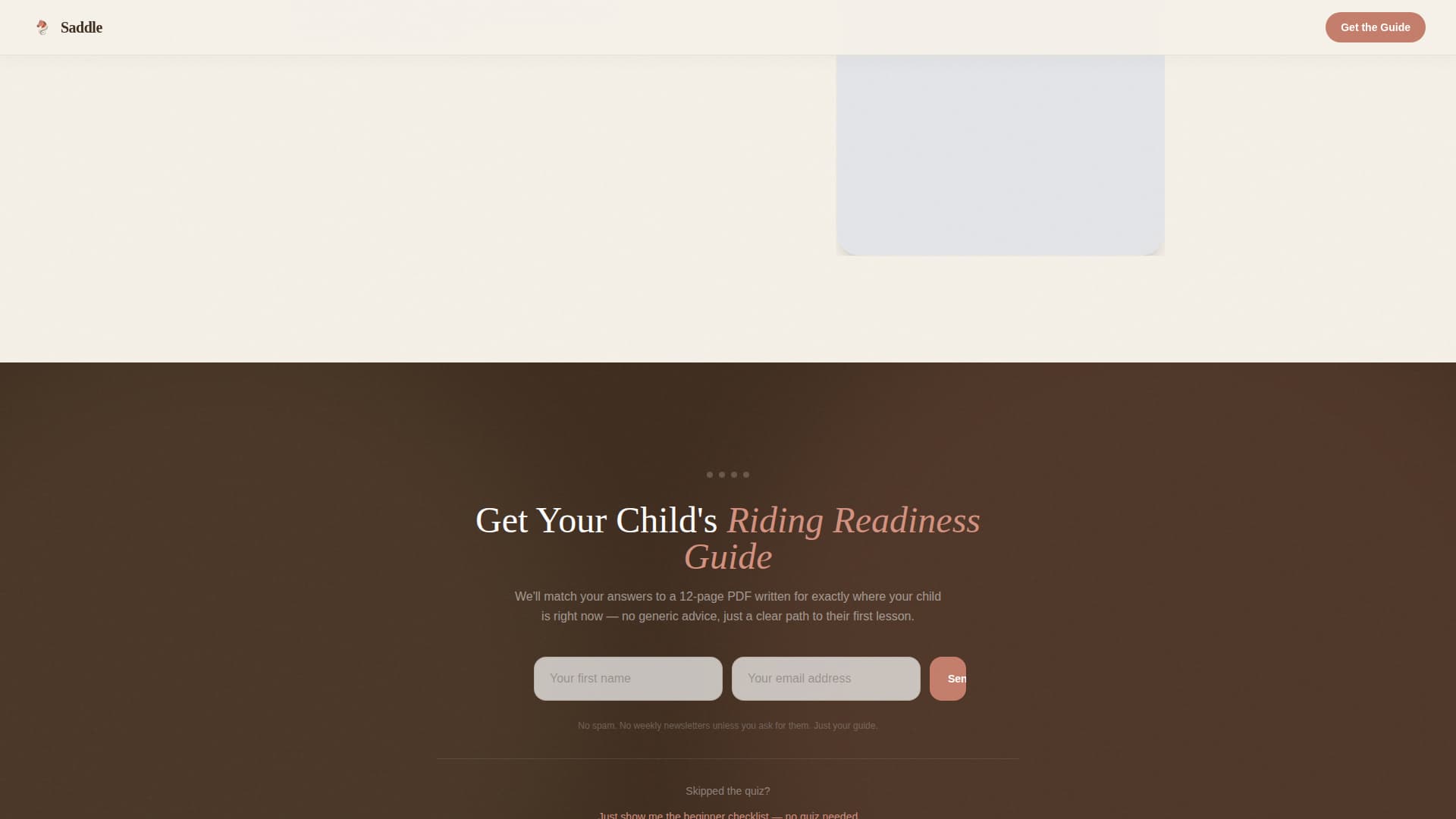 Saddle - Trusted Equestrian Landing Page Template