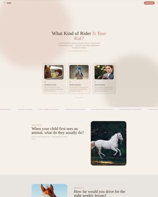 Saddle - Trusted Equestrian Landing Page Template