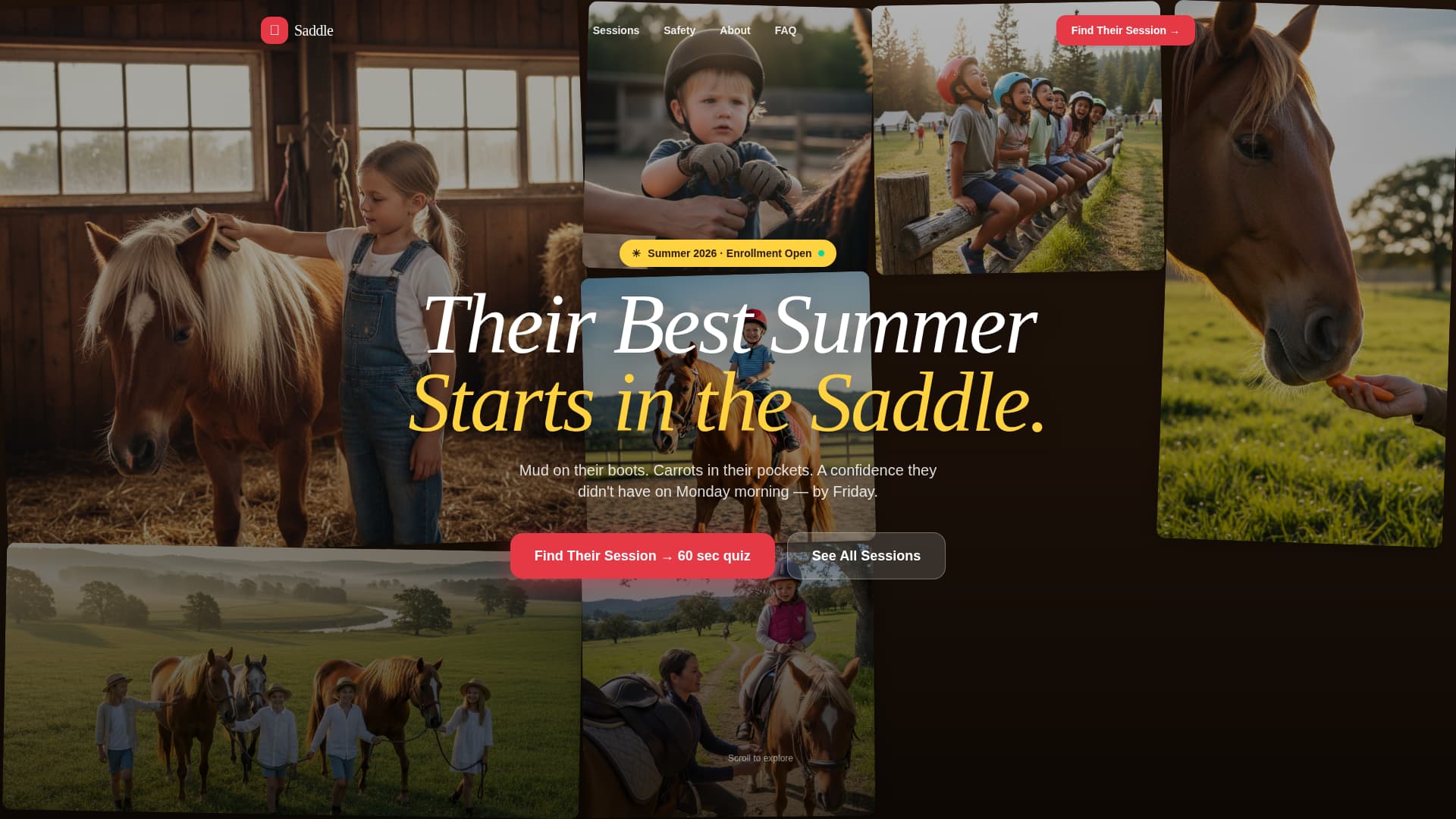 Saddle - Joyful Horseback Landing Page Template