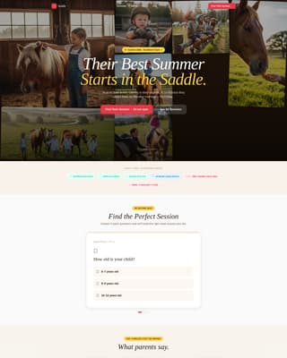 Saddle - Joyful Horseback Landing Page Template
