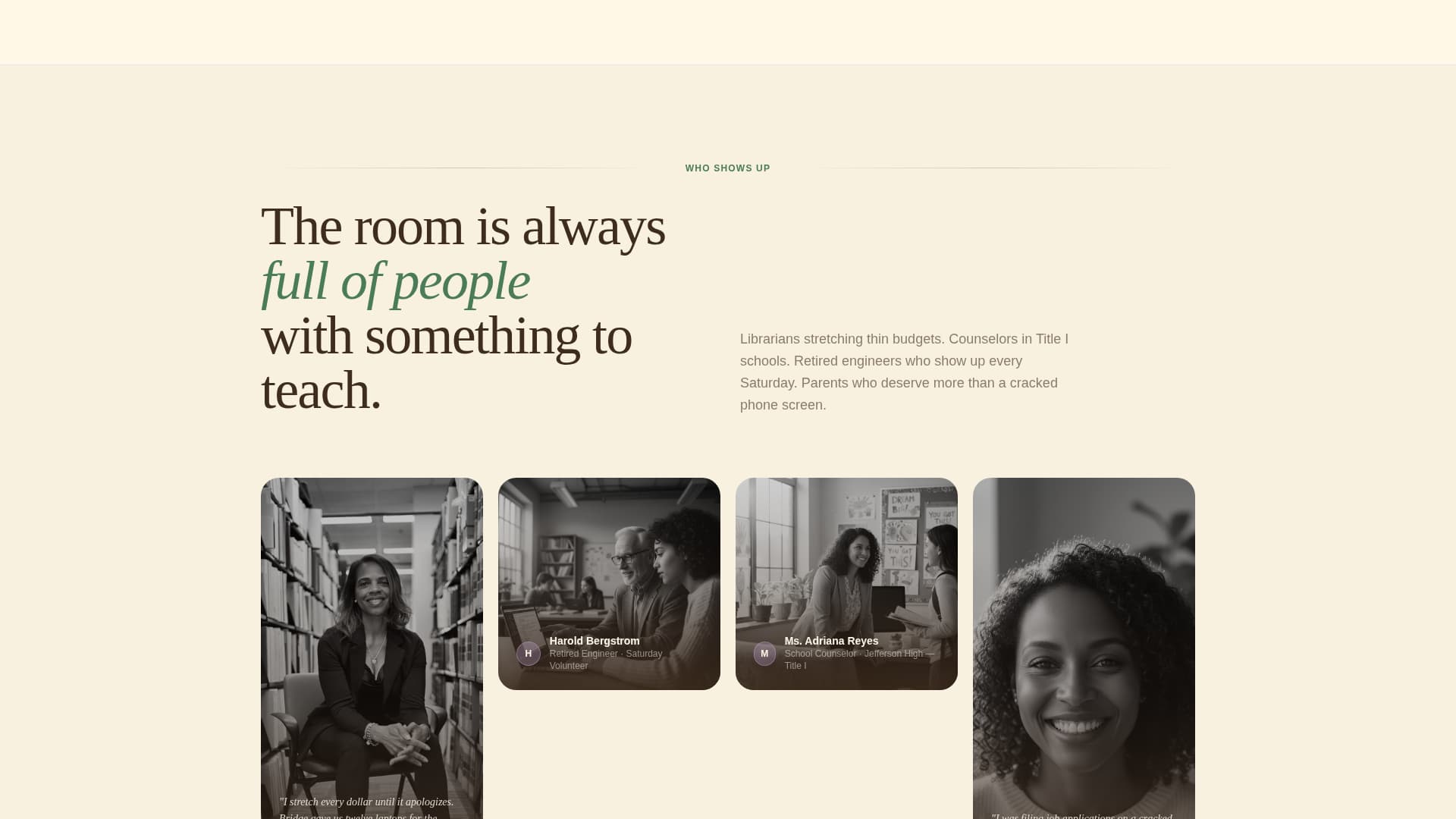 Bridge - Heartfelt Community Landing Page Template